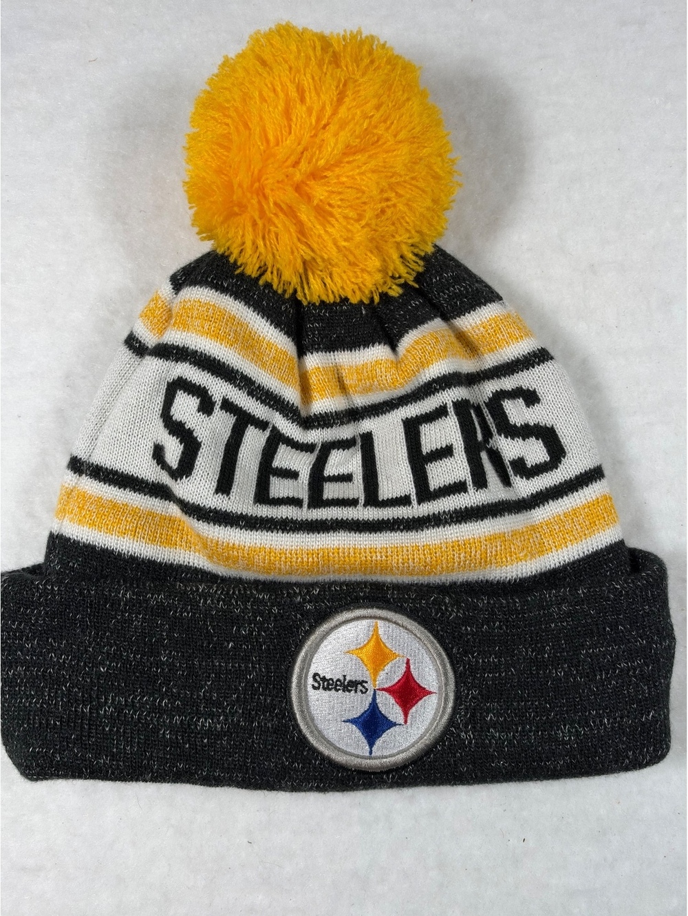 New Era NFL Pittsburgh Steelers Pom Pom Knit Beanie Hat
